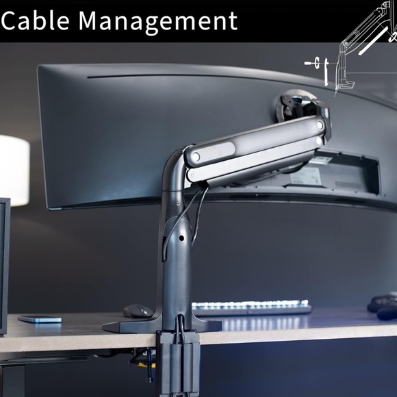 VIVO Aluminum Ultrawide Monitor Stand, Classic, Fits up to 49 inch Screens - Picture 6 of 8